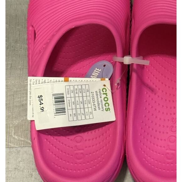 Crocs Pink M13 Classic Slide Sandals Men’s Recovery Comfort Arch Support NEW - Picture 5 of 7